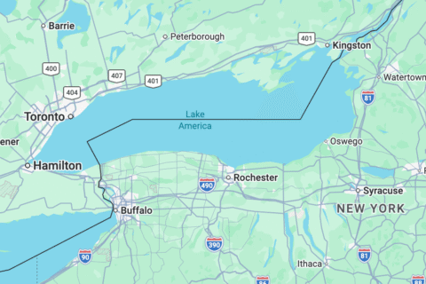 Google Maps Now Shows ‘Lake America’ Instead of Lake Ontario