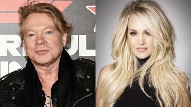 Carrie Underwood switches music genre as she teams up with rock legend Axl Rose
