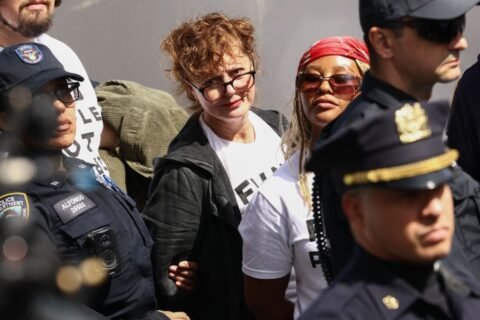Susan Sarandon and Hannah Einbinder Arrested at Netanyahu UN Speech Protest
