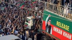 Supporters of jailed ex-PM Imran Khan begin march in Pakistan
