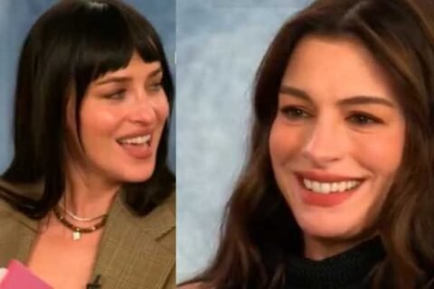 Anne Hathaway trolls MGK by rapping Eminem in front of Dakota Johnson?