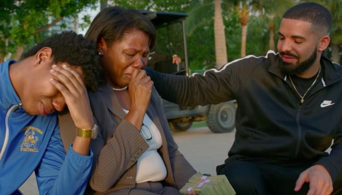 Drake explains his generosity after being called 'trickster'
