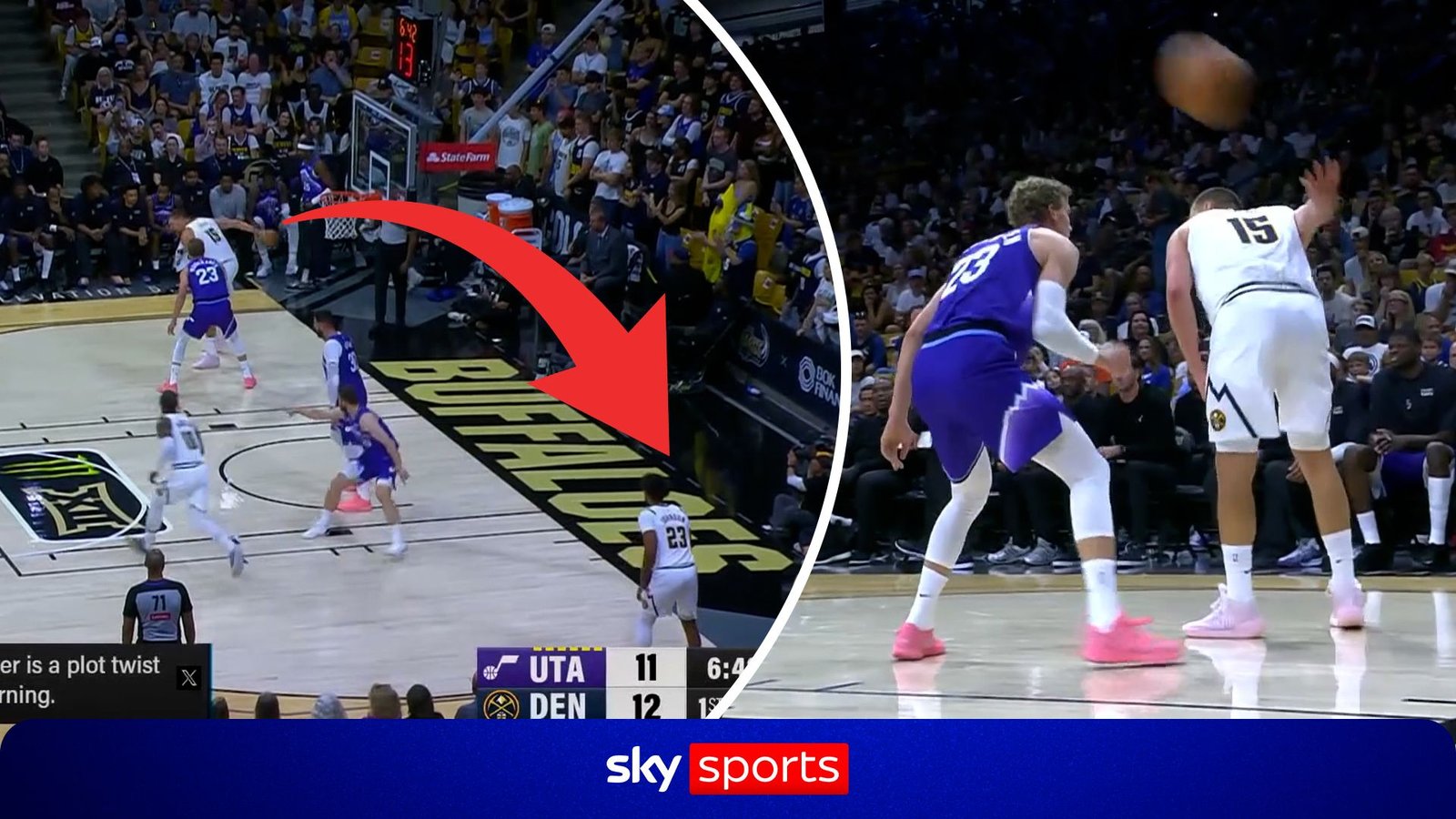 'What a pass!' – Jokic pulls off OUTRAGEOUS behind-the-back dime across court!